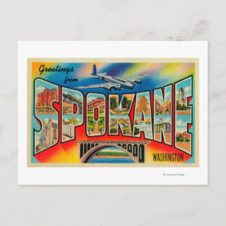 Spokane, Washington - Large Letter Scenes 3 Postcard