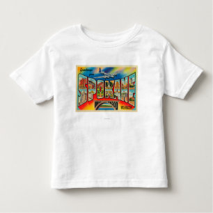 Spokane, Washington - Large Letter Scenes 3 Toddler T-shirt