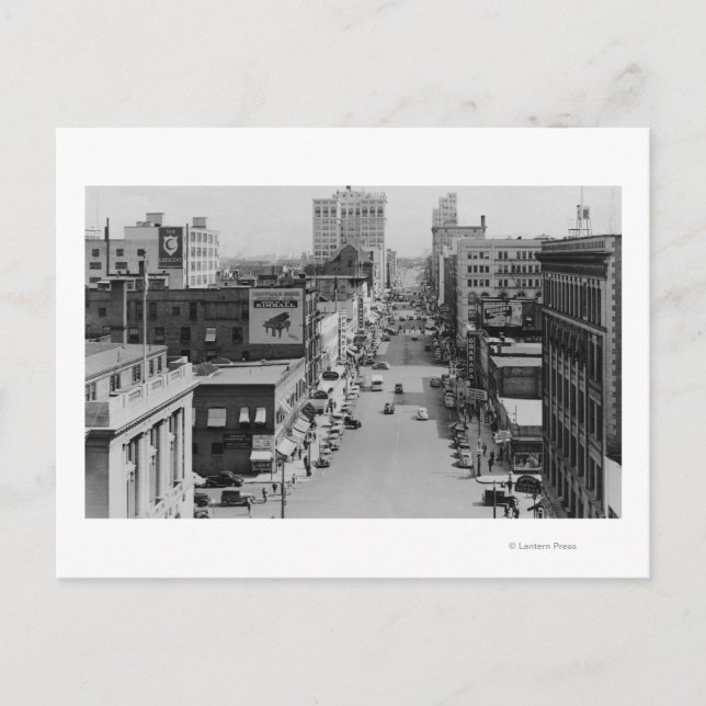 Spokane, Washington - Riverside Avenue Postcard (Front)