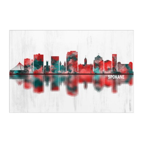 Spokane Washington Skyline Acrylic Print