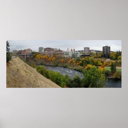 SPOKANE WASHINGTON SKYLINE POSTER