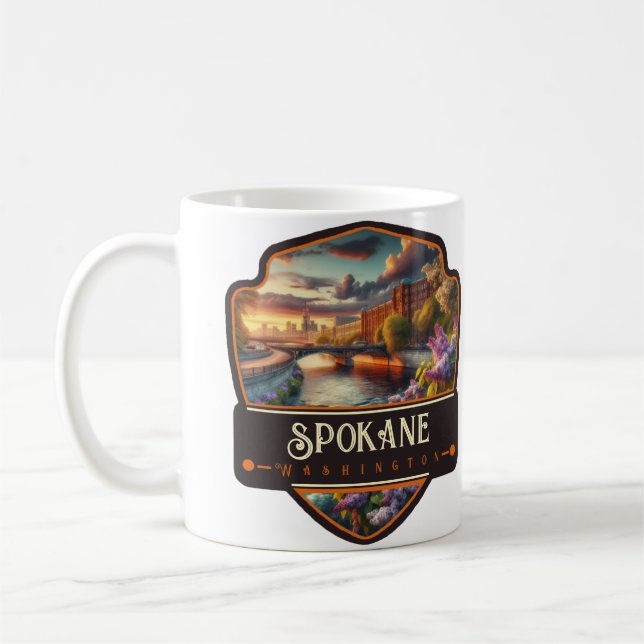 Spokane, Washington| Vintage Coffee Mug (Left)