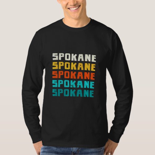 Spokane Washington Vintage Wa Retro Collection Ame T_Shirt