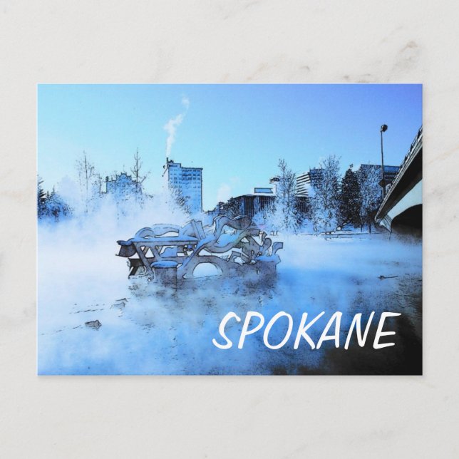 Spokane Winter Postcard - Customized (Front)