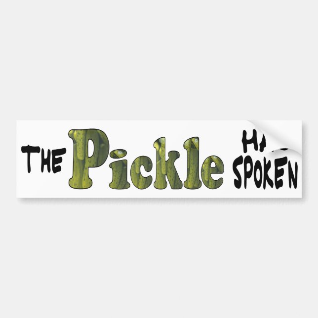 Spoken Pickle Bumper Sticker (Front)