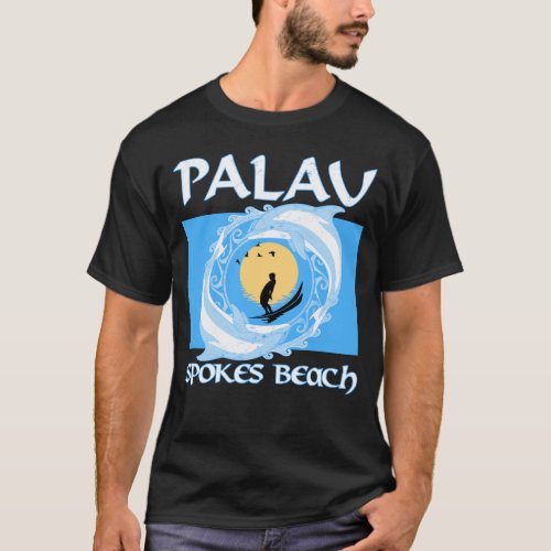 Spokes Beach Palau Surfing T_Shirt