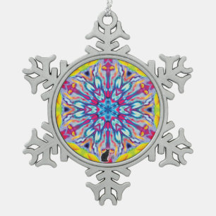 Spokes Kaleidoscope Snowflake Ornament