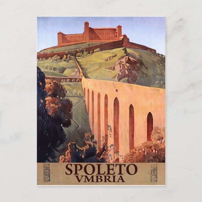 Spoleto, medieval fortress, Umbria, Italy Postcard (Front)
