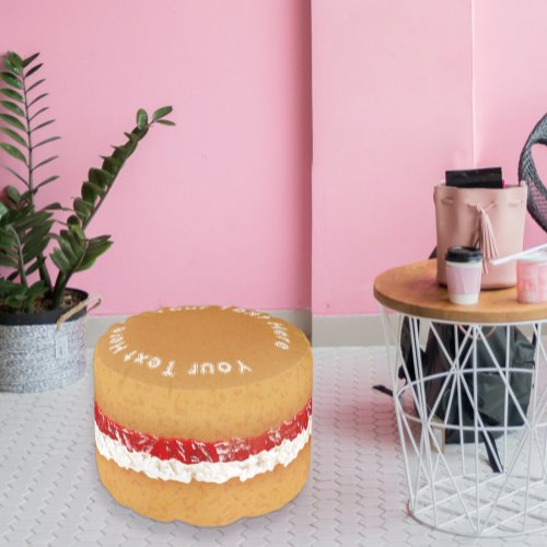 Sponge Cake with Jelly  Cream _ Your text on fun  Pouf