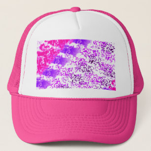 Sponge Print Pink/Purple/Black Trucker Hat