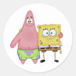 Spongebob and Patrick Classic Round Sticker