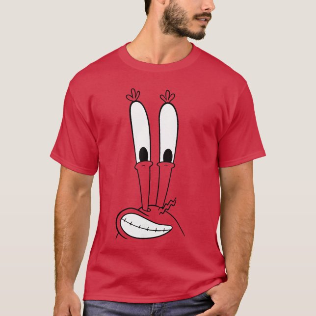 Spongebob Squarepants Mr Krabs Smiling Big Face re T-Shirt (Front)