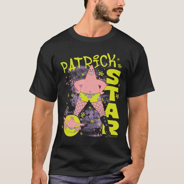 Spongebob Squarepants Patrick Star Fishnets Cartoo T-Shirt (Front)