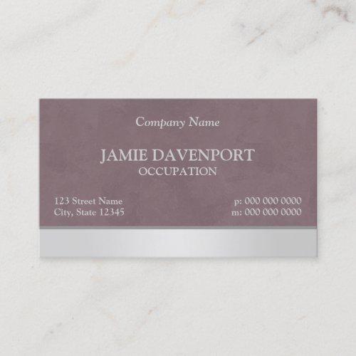 Elegant Burgundy Silver Pale Grey Sponged Business Card Template