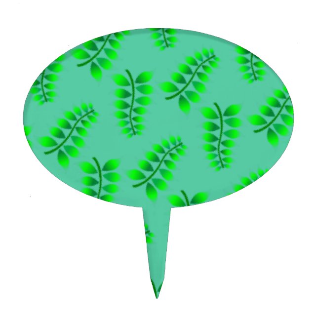 Sponged Foliage Pattern Cake Topper (Front)