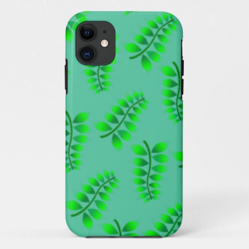 Sponged Foliage Pattern iPhone 11 Case