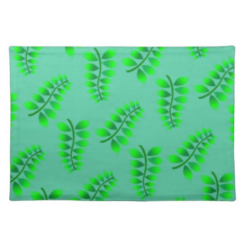 Sponged Foliage Pattern Cloth Placemat