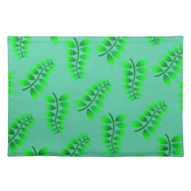 Sponged Foliage Pattern Cloth Placemat (Front)