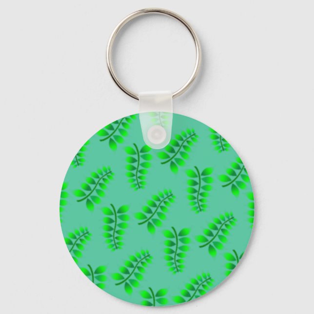 Sponged Foliage Pattern Keychain (Front)