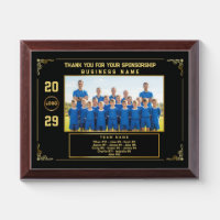 Sponsor Appreciation – Custom Team Photo & Text