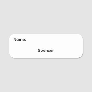 Sponsor Classic Name Tag Magnetic