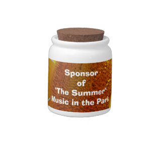 Sponsor gifts candy jars Music in Park Summer