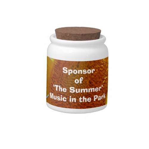 Sponsor gifts candy jars Music in Park Summer