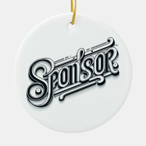 Sponsor thank you gift keepsake personalized AA NA Ceramic Ornament