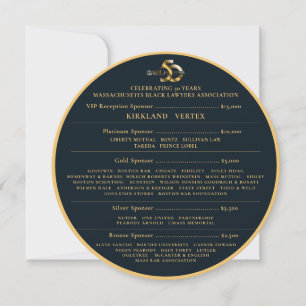 Sponsorship Level Table Cards