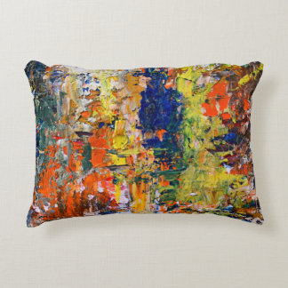 Spontaneous Abstraction – Oil Painting Textures Accent Pillow