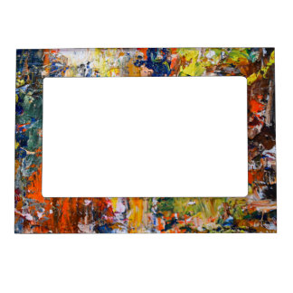 Spontaneous Abstraction – Oil Painting Textures Magnetic Frame