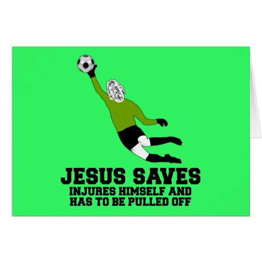 Spoof atheist Jesus saves Card