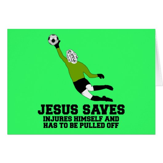 Spoof atheist Jesus saves Cards (Front Horizontal)