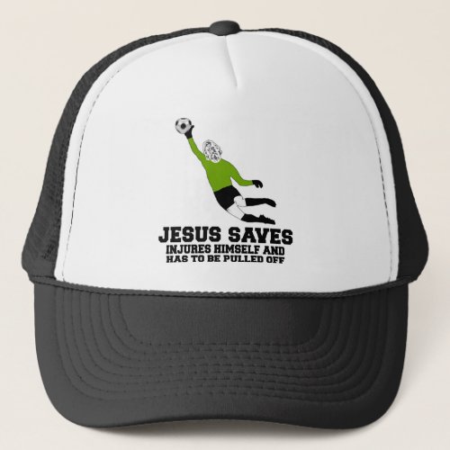 Spoof atheist Jesus saves Trucker Hat