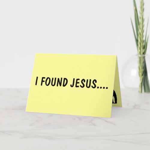 Spoof I found Jesus Card
