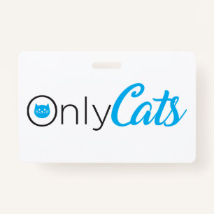 spoof logo, only cats, cute, funny badge