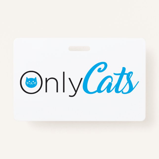 spoof logo, only cats, cute, funny badge (Front)