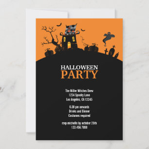 Spook Hill Halloween Party Invitation