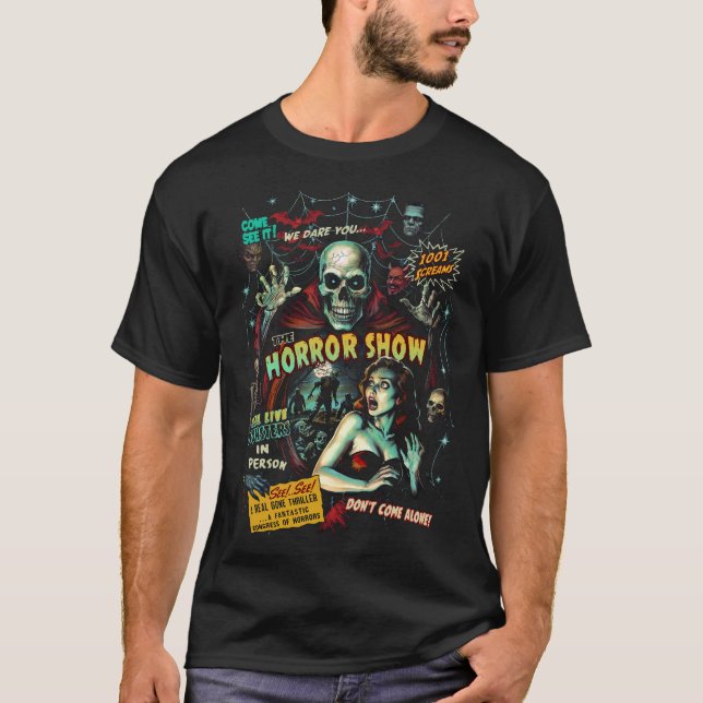 Spook Show Horror Show Men’s T-Shirt – (Black) (Front)