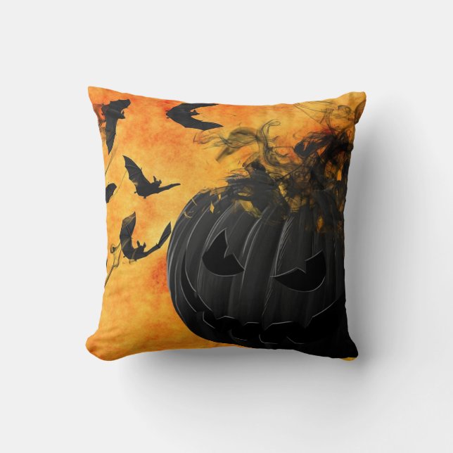 Spook & Snuggle  Throw Pillow (Front)