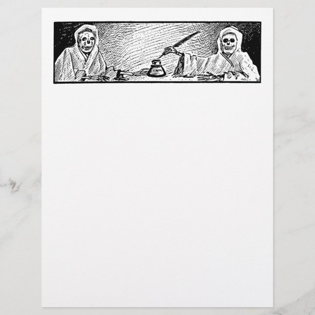 Spook Stationery - 1906 Vintage Halloween Image! (Front)