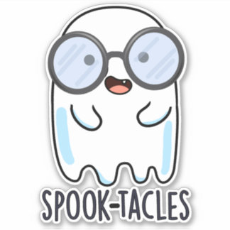 Spook-tacles Funny Ghost Pun Sticker