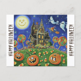 "Spook-tacular Fun Awaits:Join the Halloween Party Postcard