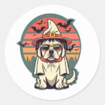 Spook-tacular Halloween Gifts for Your Furry Ghost Classic Round Sticker