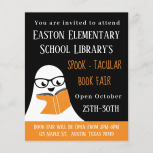 Spook-tacular Reading Book Fair Flyer