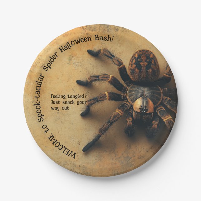 Spook-tacular Spider HALLOWEEN Bash! Paper Plates (Front)