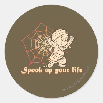 Spook Up Your Life Classic Round Sticker by casper at Zazzle