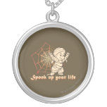 Spook Up Your Life Silver Plated Necklace at Zazzle