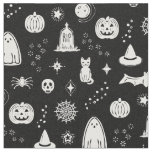 Spookie Things Pattern - Coal + Snow Fabric