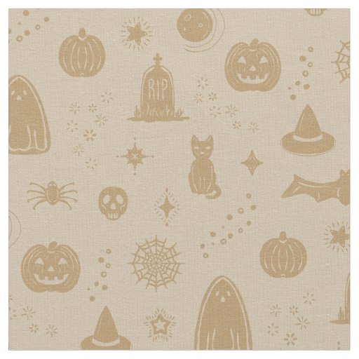 Spookie Things Pattern - Dove + Fawn Fabric